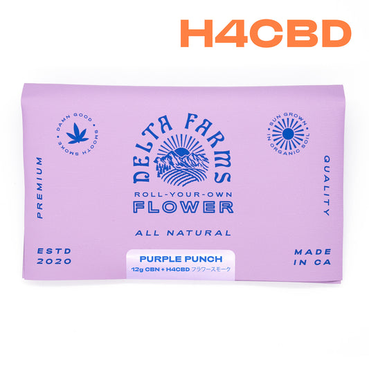 12g - Purple Punch CBN + H4CBD Smoking Flower Blend | パープルパンチ CBN + H4CBD スモーキングフラワーブレンド