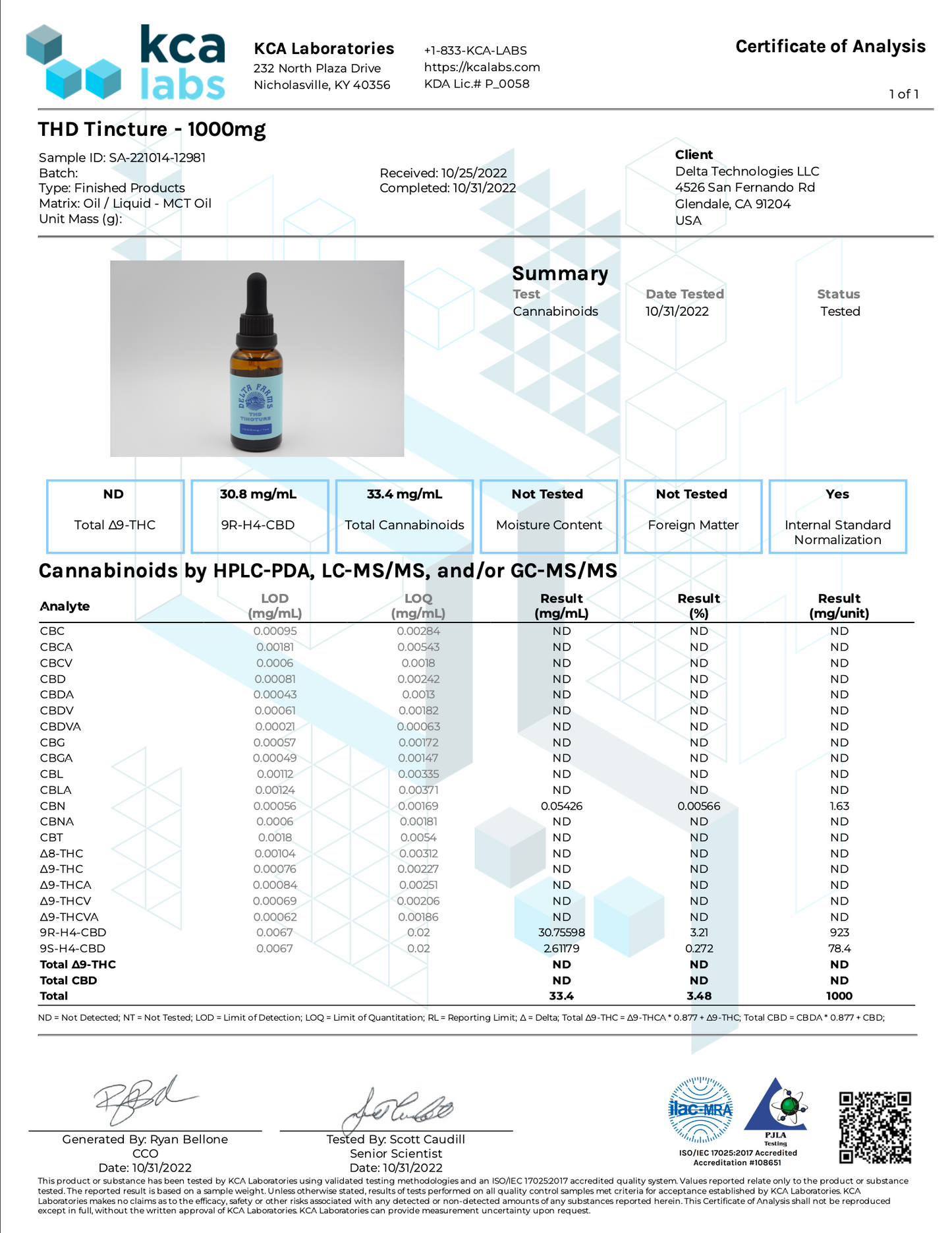 THD Tincture - 1000mg