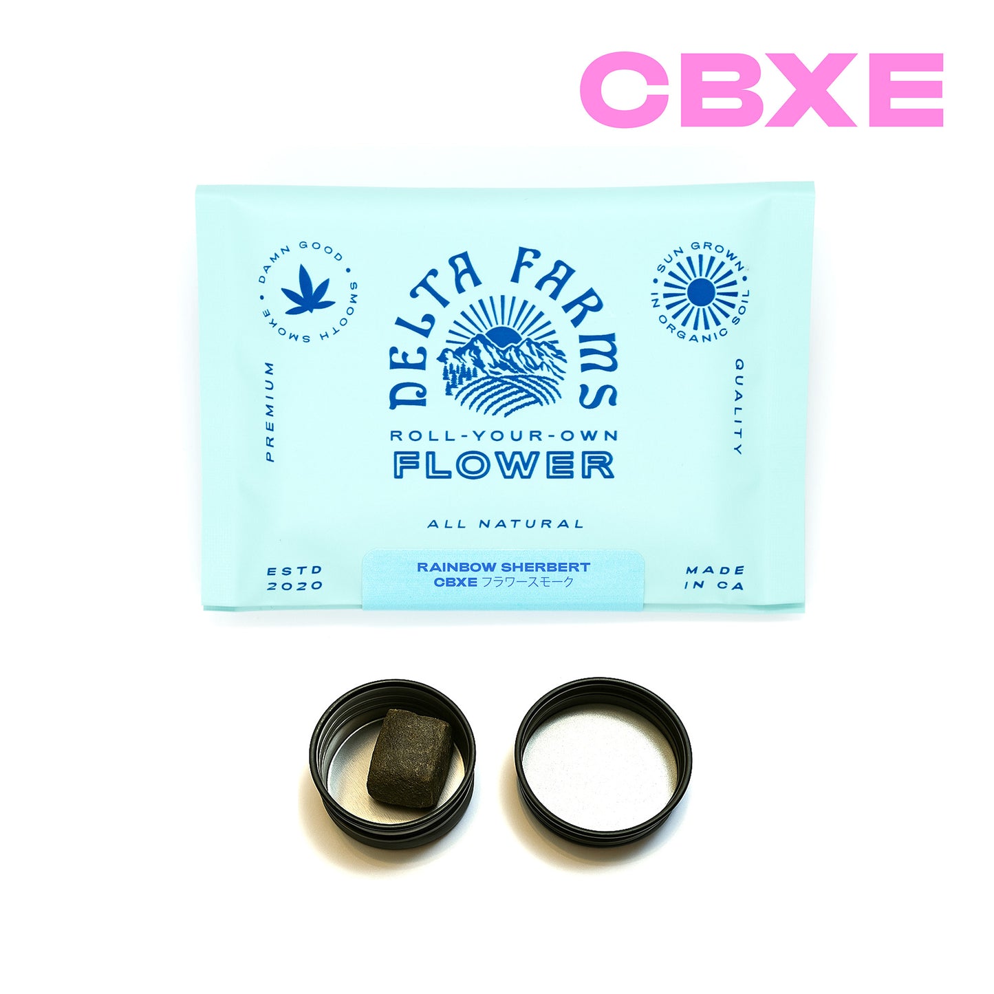 Rainbow Sherbert CBXE + CBG + CBN Smoking Flower and 1g CBXE Hash Bundle - 5g | レインボーシャーベット CBD+CBG+CBN フラワー × 1g CBXEハッシュ バンドル