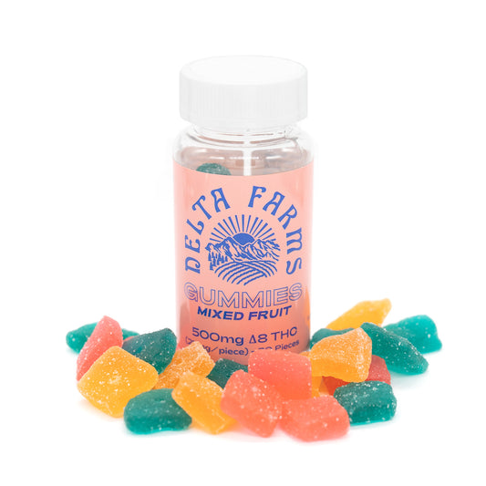 Delta 8 Gummies - Mixed Fruit Flavors - 500mg